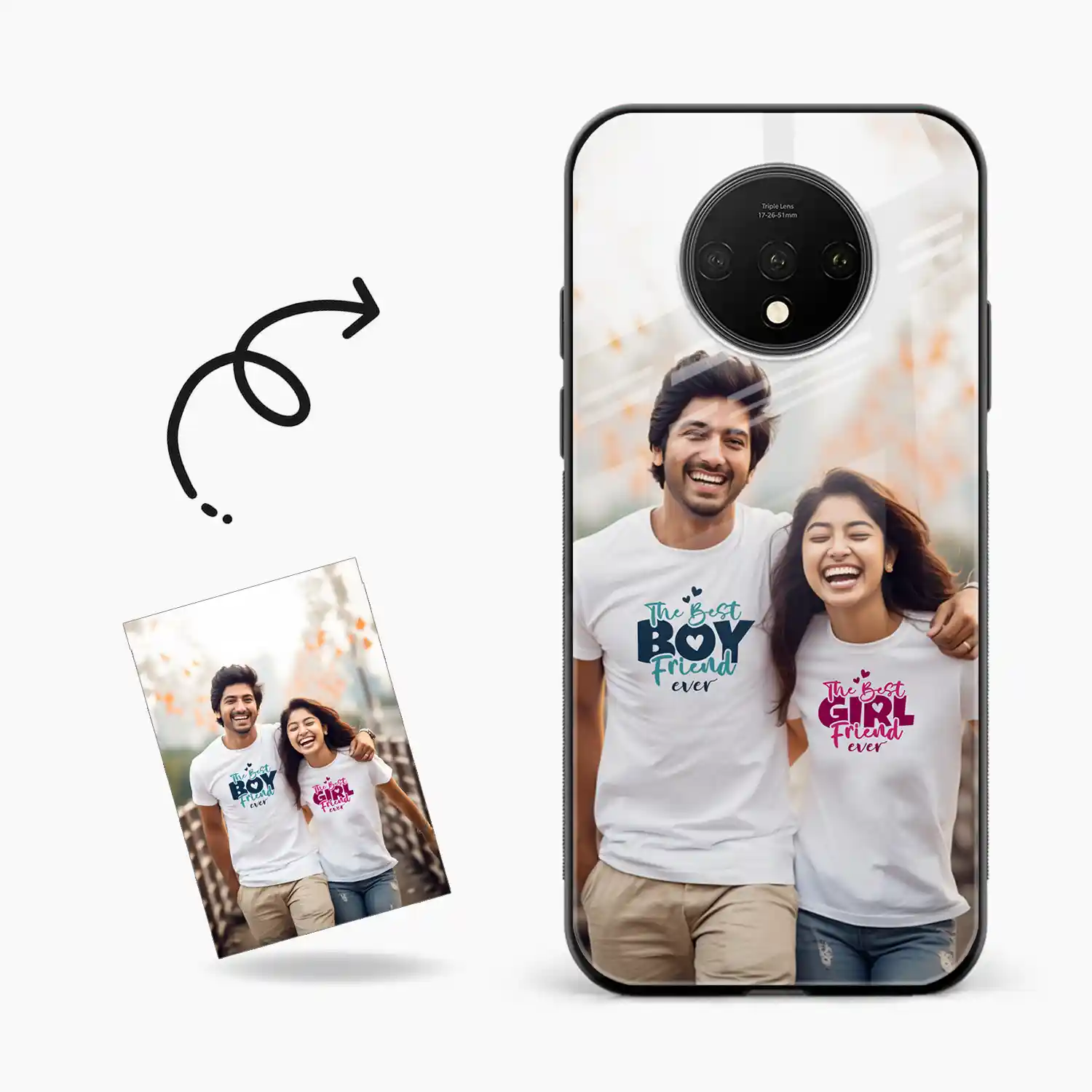 Customised Photo Printed Oneplus 7T Back Cover