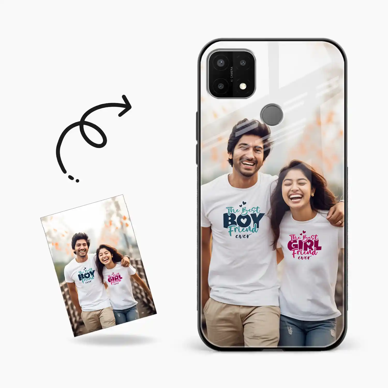 Customised Photo Printed Oppo A15s Back Cover