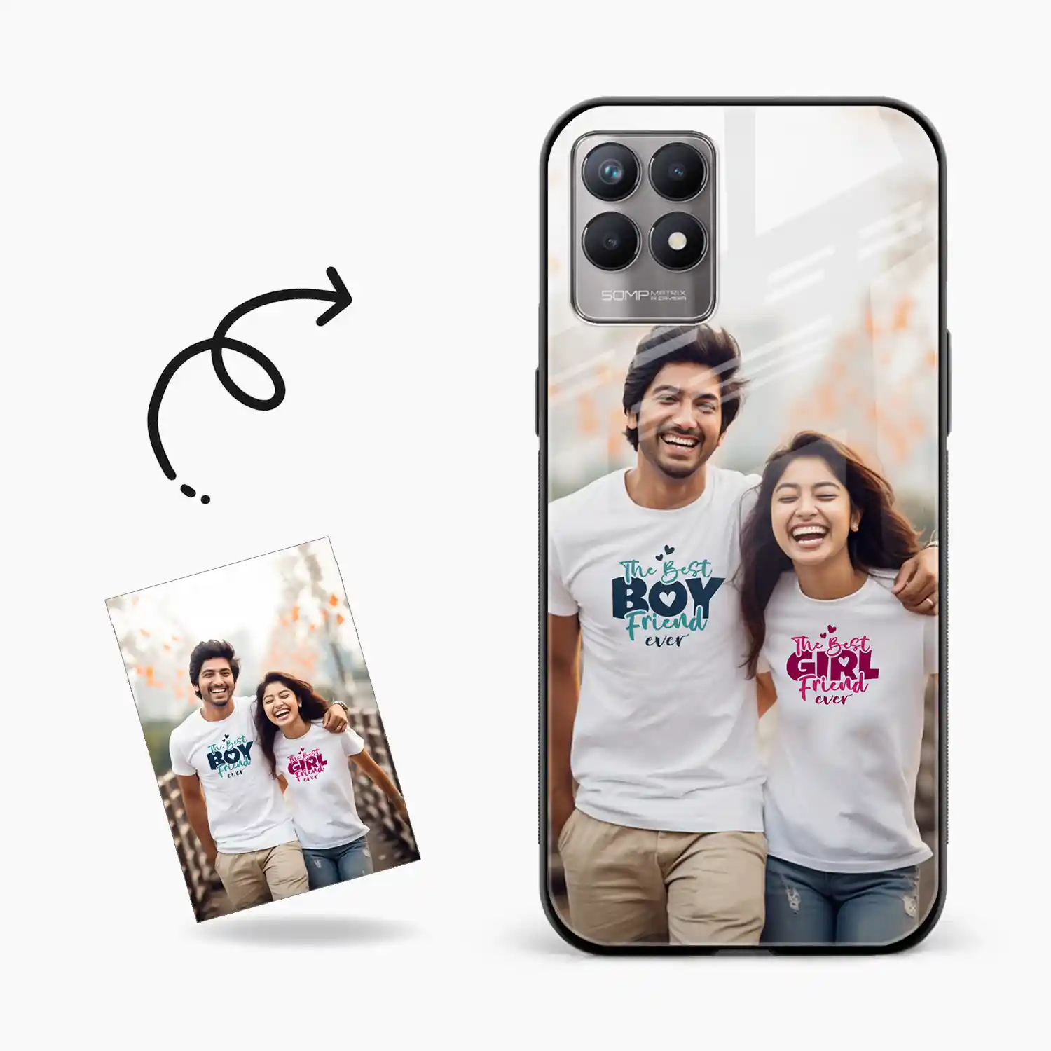 Customised Photo Printed Realme 8i Back Cover