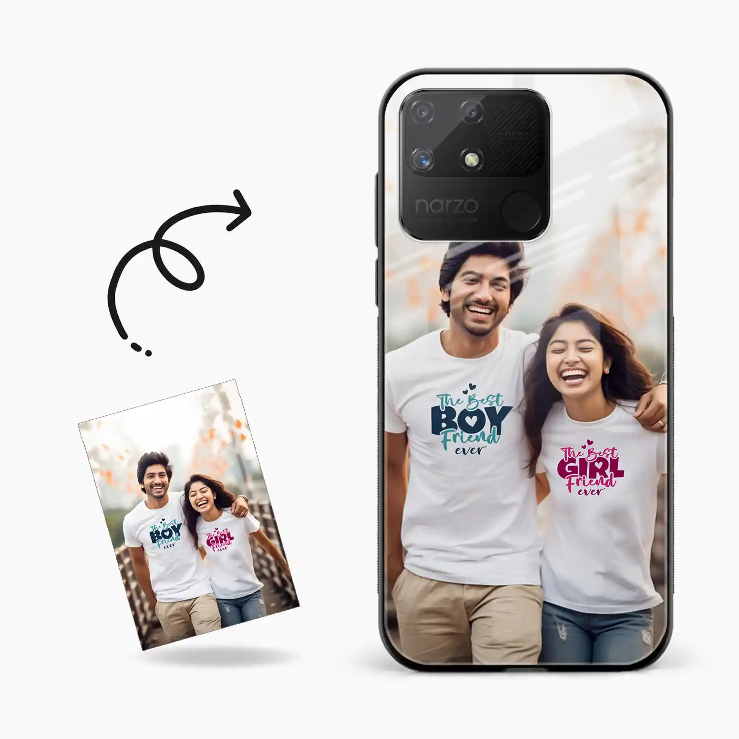 Customised Photo Printed Realme Narzo 50A Back Cover