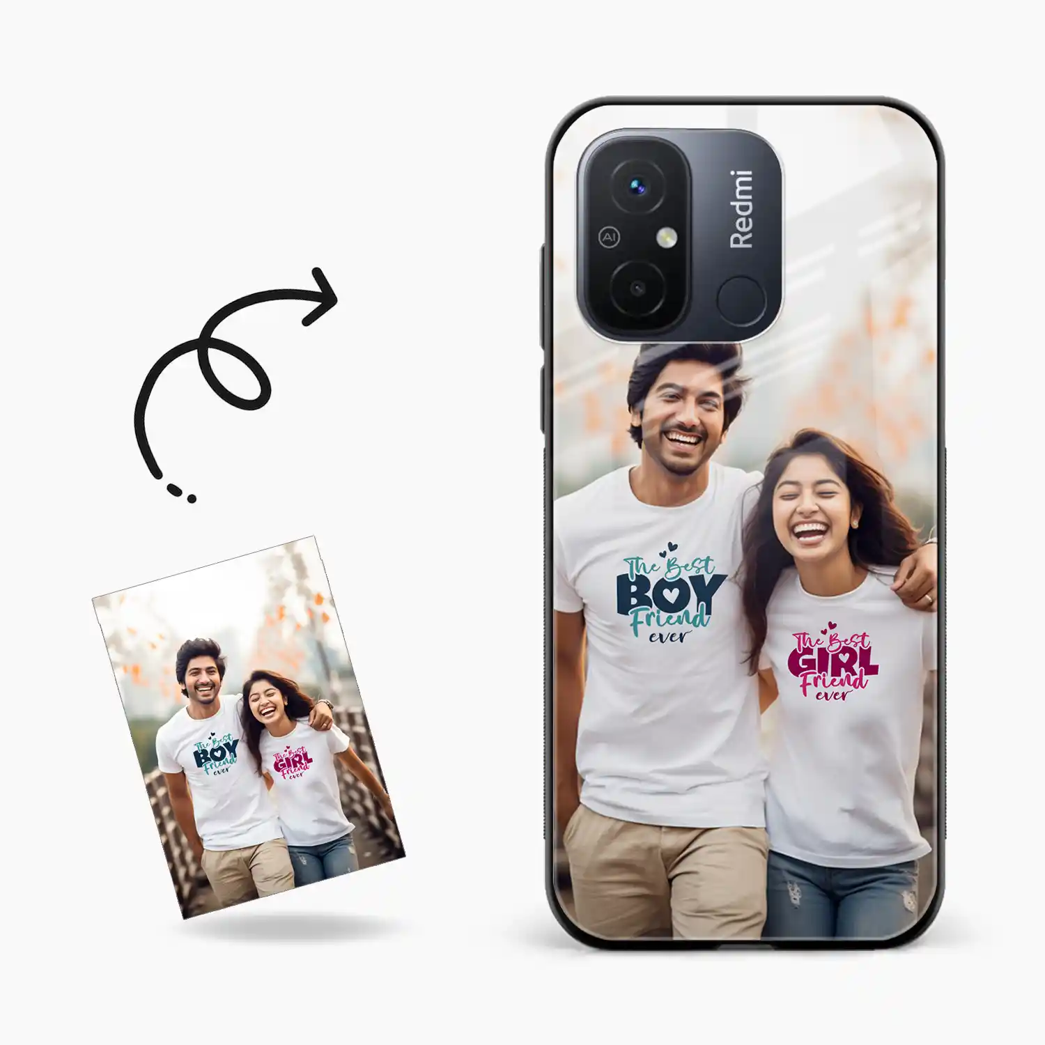 Customised Photo Printed Redmi 12c Back Cover