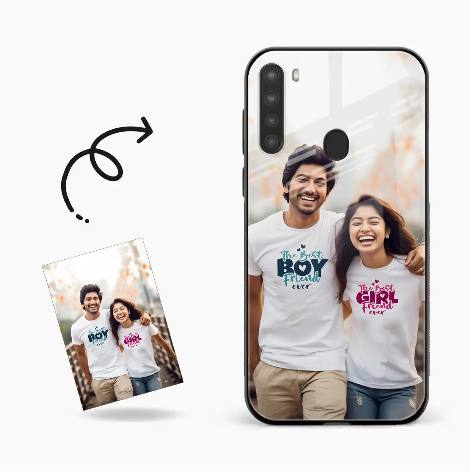 Customised Photo Printed Samsung A21 Back Cover