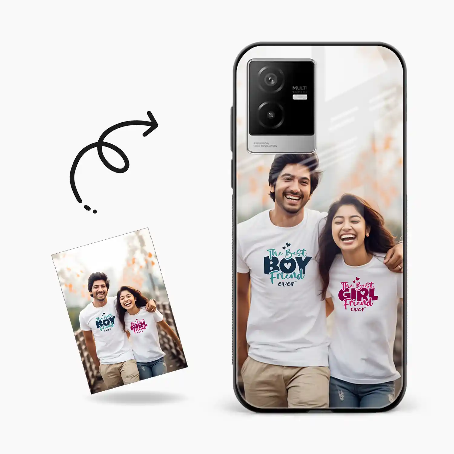 Customised Photo Printed Vivo Iqoo Z6x Back Cover