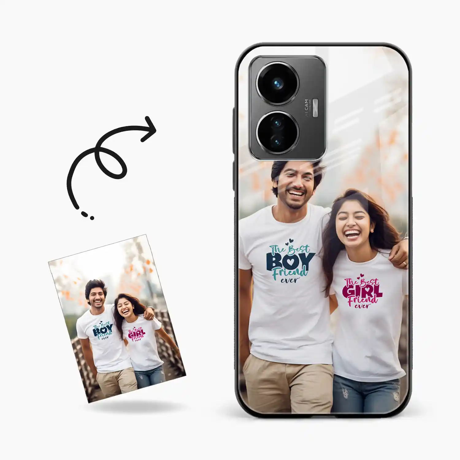Customised Photo Printed Vivo T1 Back Cover
