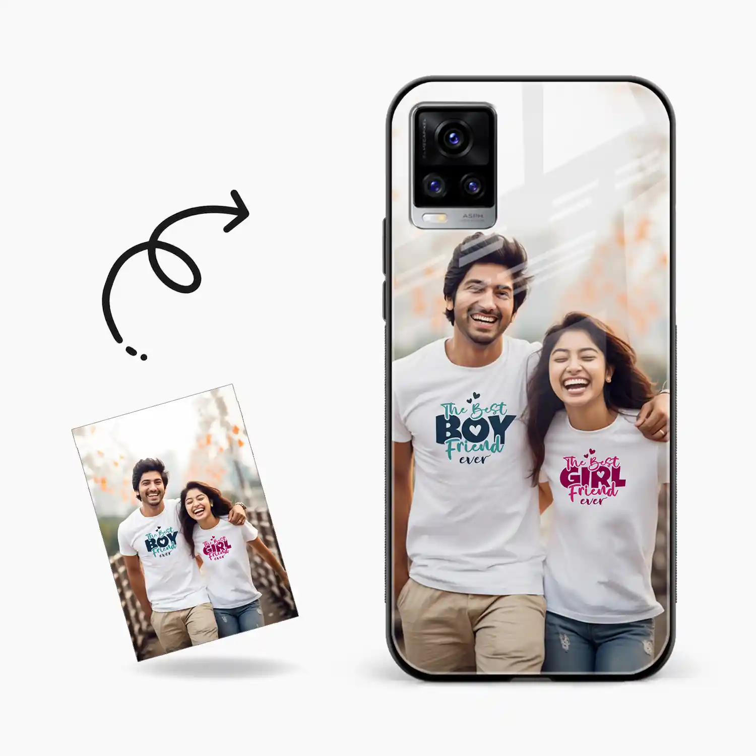Customised Photo Printed Vivo V20 Back Cover