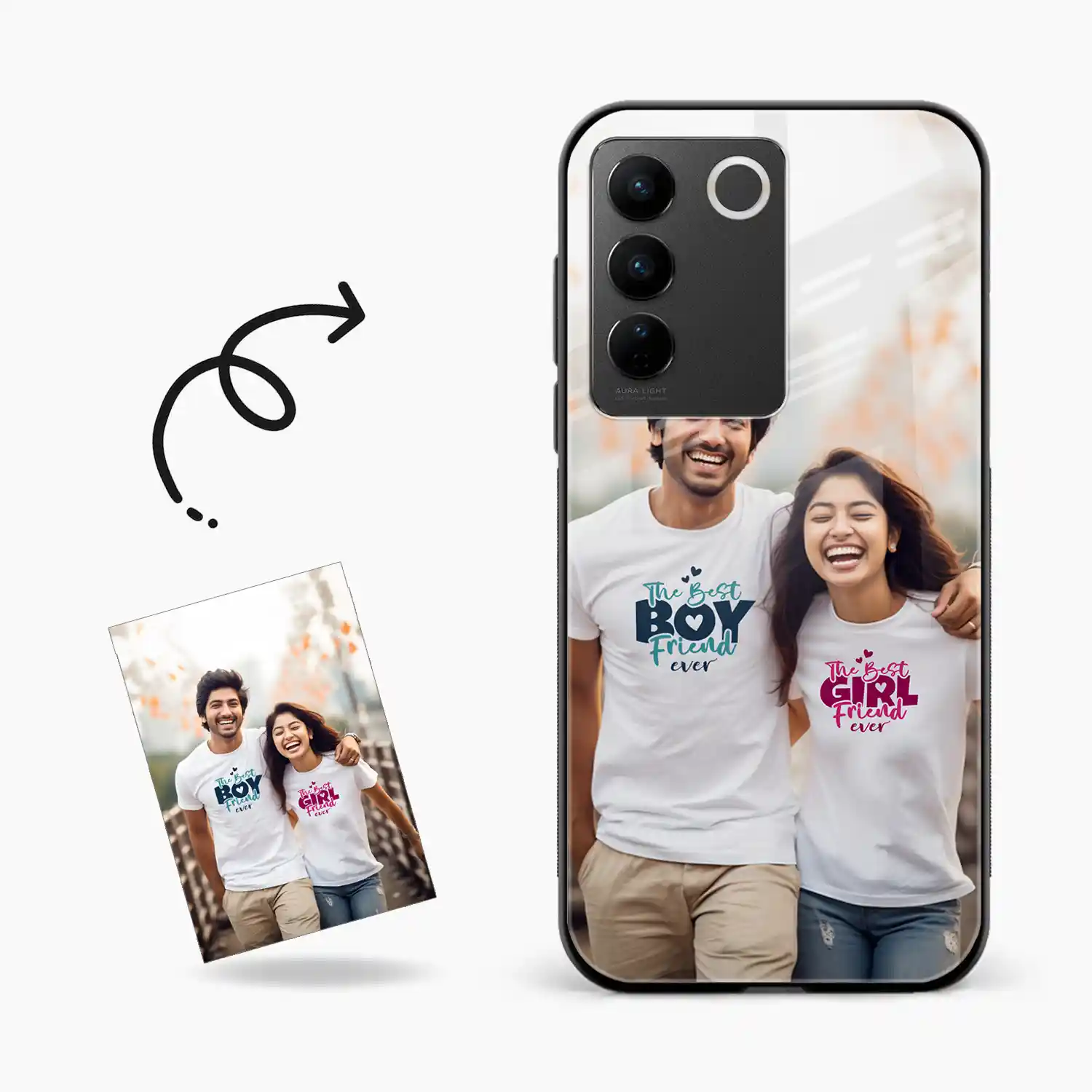 Customised Photo Printed Vivo V27 Pro Back Cover