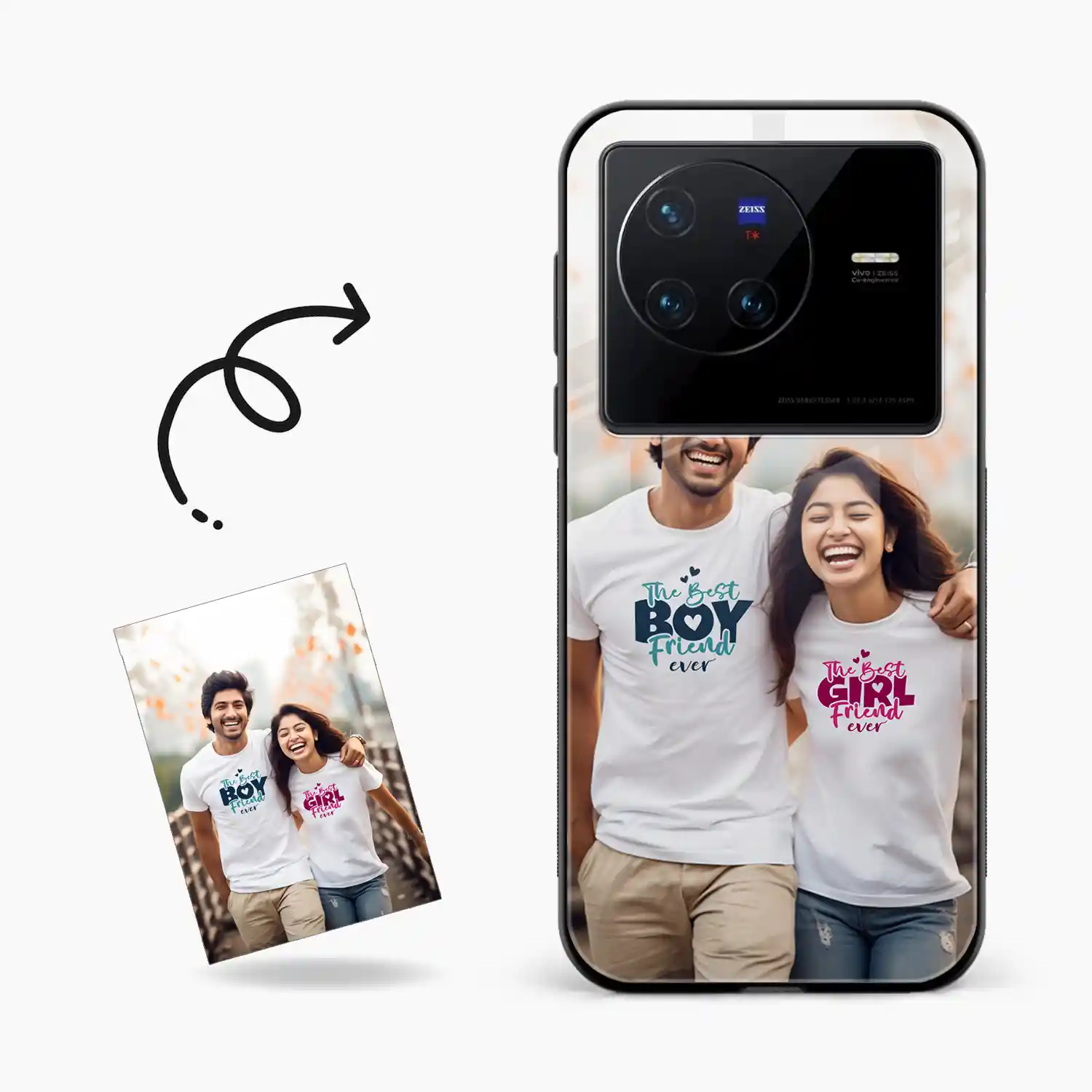 Customised Photo Printed Vivo X80 Back Cover