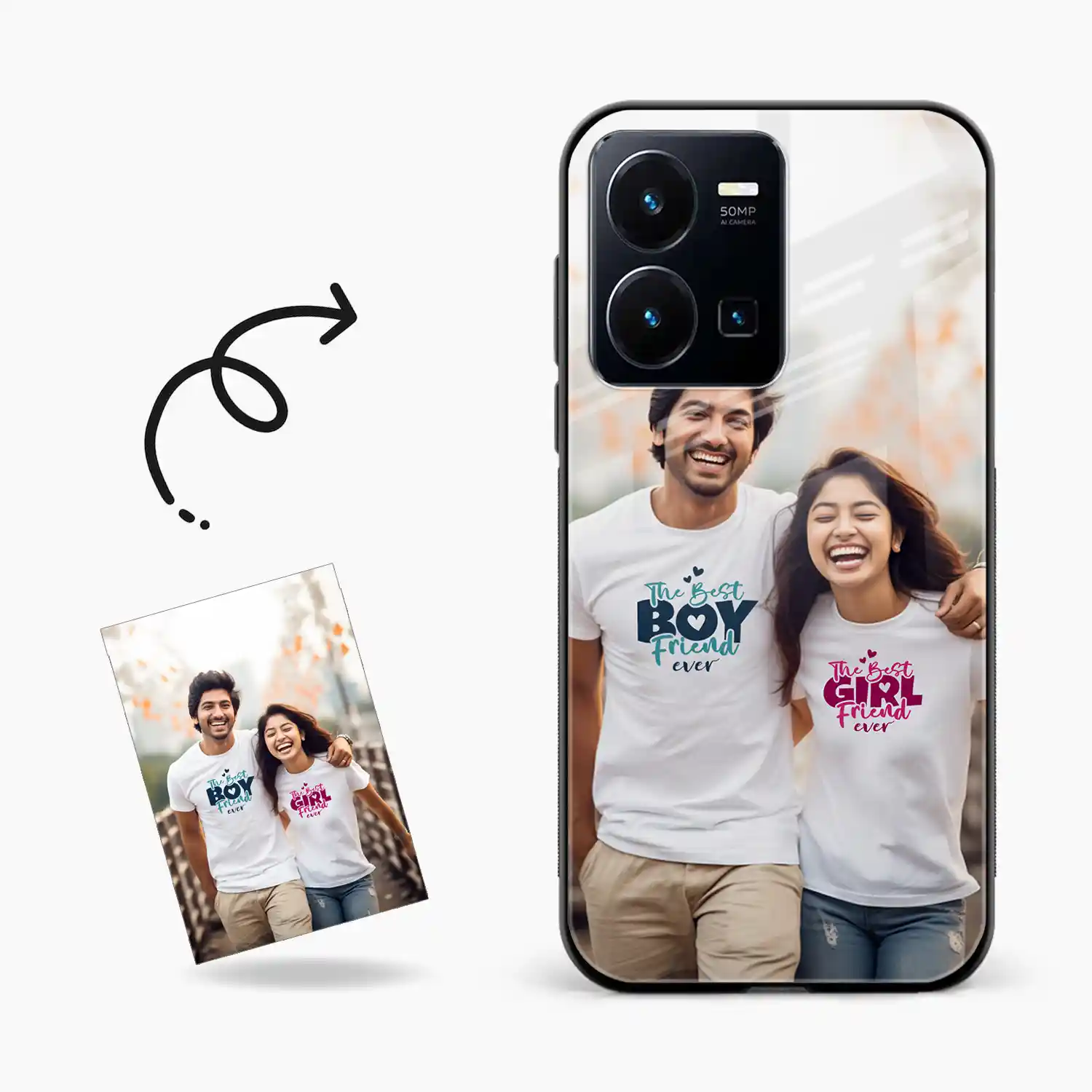 Customised Photo Printed Vivo Y35 Back Cover